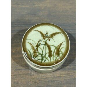 Vintage Siam Celadon Wood Ash Glaze Trinket Box